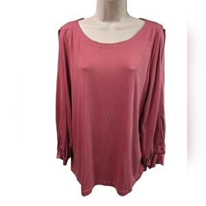 Loft Cold Shoulder Long Sleeve Top Sz XL